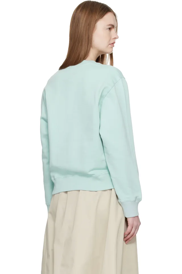MM6 Maison Margiela Blue Cotton Sweatshirt, photo 3 of 4 from SSENSE