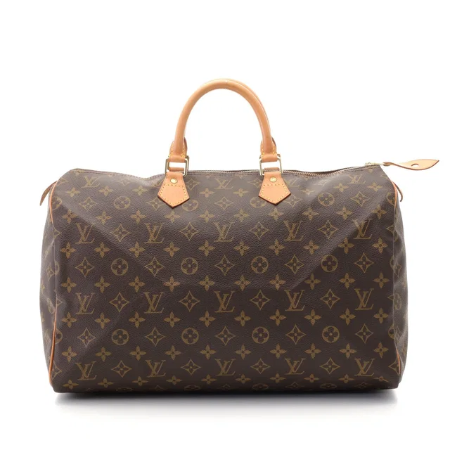 Louis Vuitton Speedy 40 Monogram Boston Bag Canvas Brown Boys' in Brown Canvas from The Reluxe