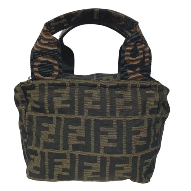 Fendi Zucca Handbag Canvas in Canvas from The Reluxe