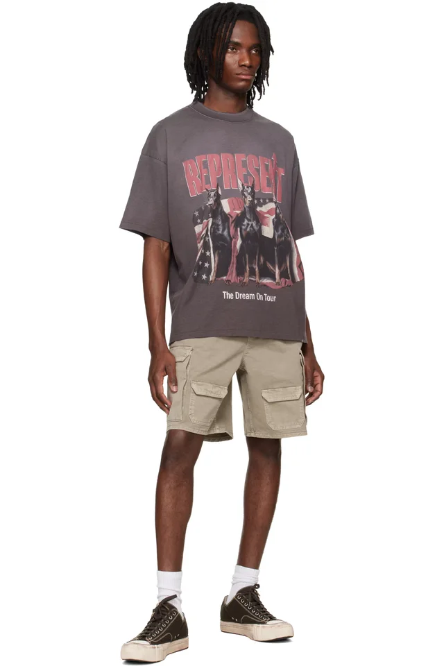 Represent Brown 'Dream On Tour' T-shirt, photo 4 of 4 from SSENSE