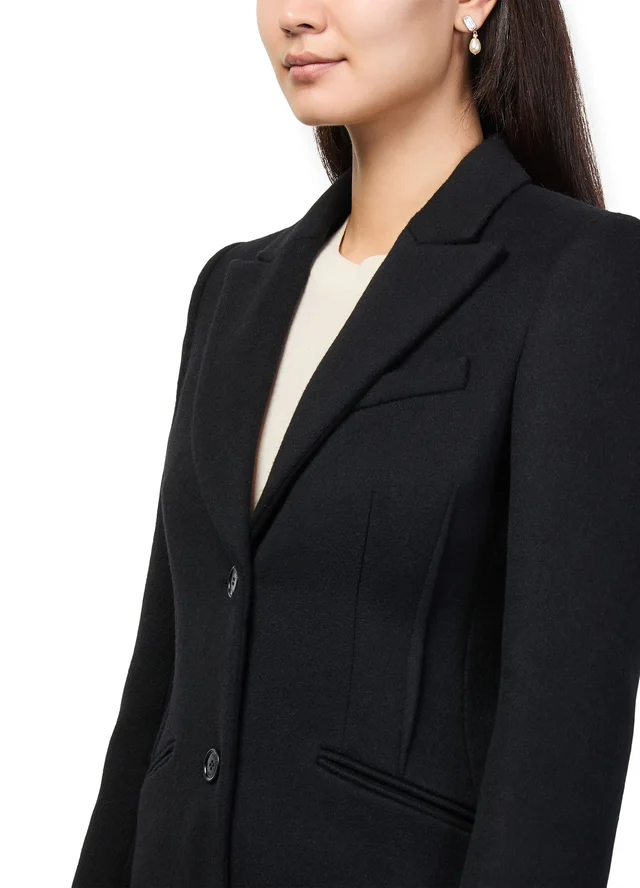 MCQUEEN Dart long coat in Black 100% wool, photo 4 of 6 from 24S (US)