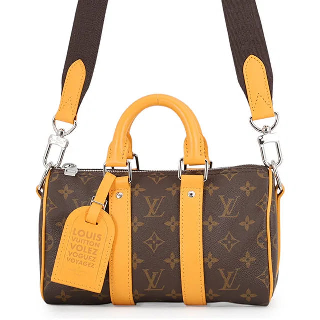 Louis Vuitton Keepall Bandouliere SaffronYellowM12733 Monogram Macassar Canvas Size 25 in Canvas from GALLERY RARE