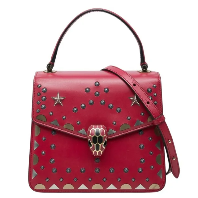Bvlgari Serpenti Forever Studded Handbag Chain Shoulder Bag 2-Way Pink Leather Women's in multicolor Leather from Grailed