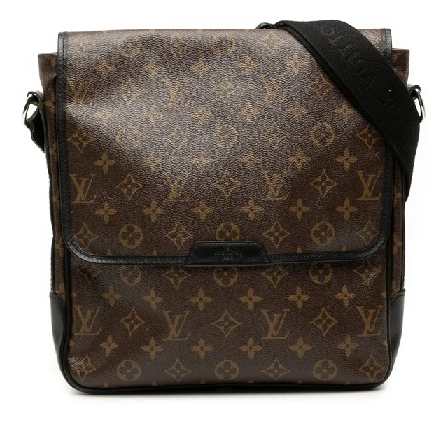 Brown Louis Vuitton Monogram Macassar Bass MM Crossbody Bag in Brown Canvas from Designer Revival, photo 1 of 1