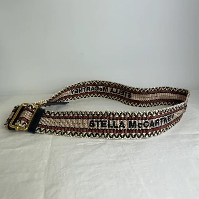 Stella McCartney Embroidered Logo Belt in Cloth, Embroidered, Metal from Reowned, photo 2 of 6