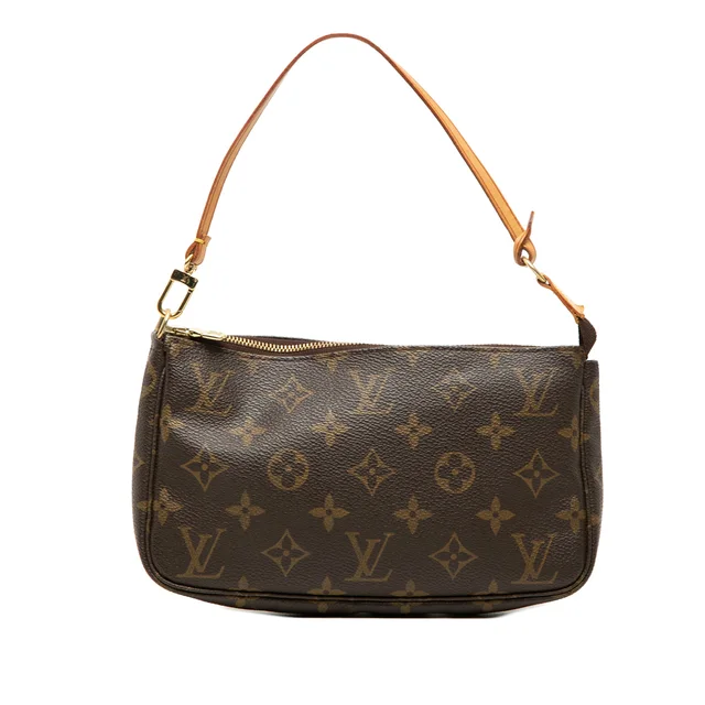 Brown Louis Vuitton Monogram Pochette Accessoires Shoulder Bag in Brown Coated canvas from Designer Revival, photo 1 of 1