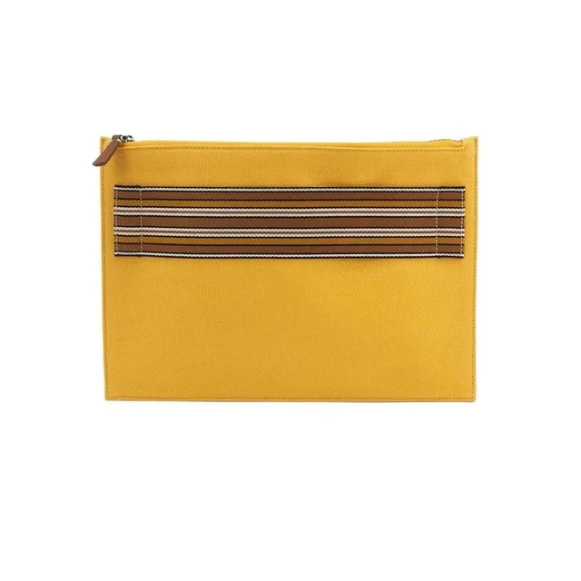 Loro Piana Women's Bag - Yellow/Brown in yellow|red|brown from Depop, photo 1 of 1