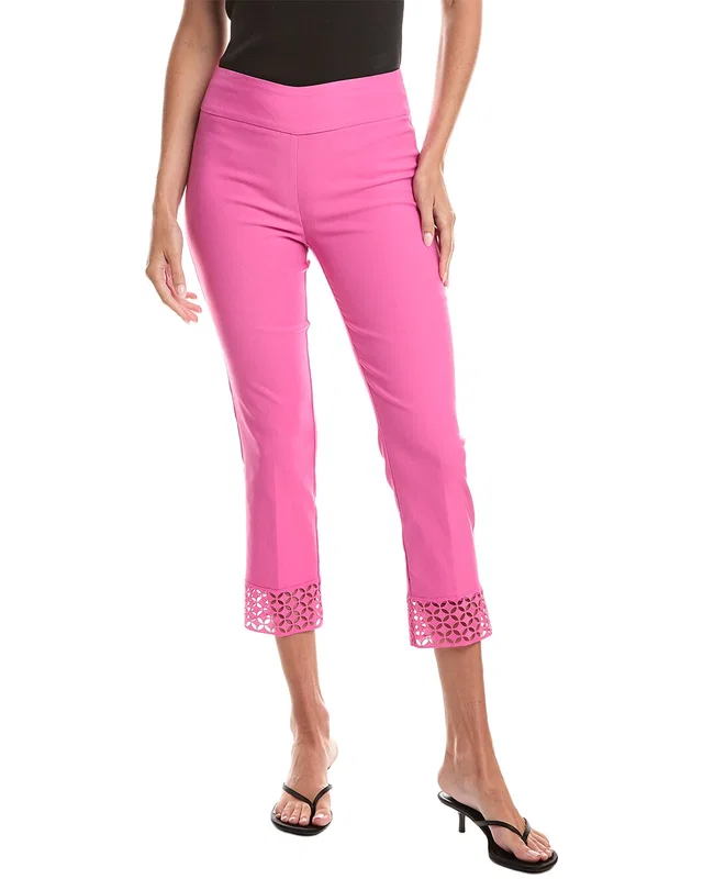 Joseph Ribkoff Slim Cropped Trouser in //asset2.ruecdn.com/images/sw/141574/1415749391_RLSW_pink.jpg, image 1 of 1 from Gilt