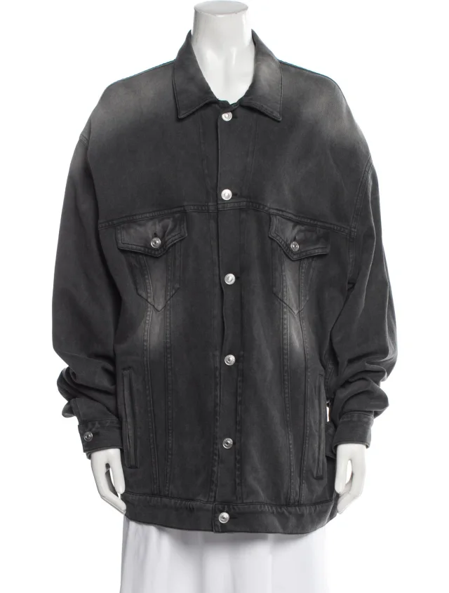Balenciaga 2021 Denim Jacket in gray Denim from The RealReal