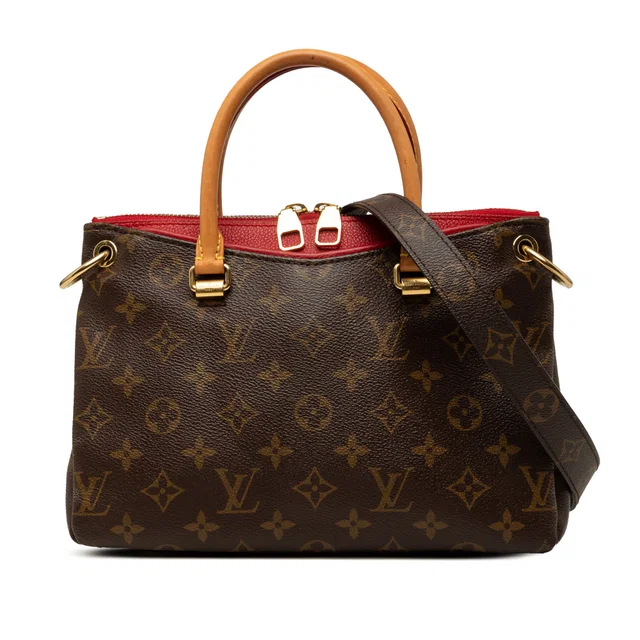 Brown Louis Vuitton Monogram Pallas BB Satchel in Brown Coated canvas from Designer Revival