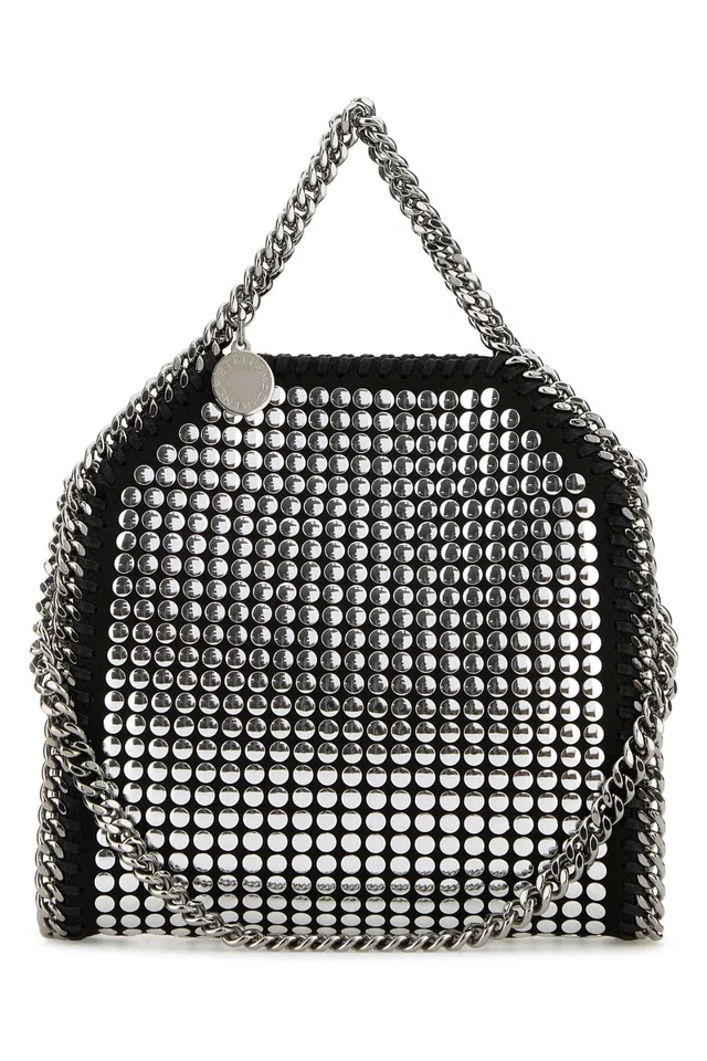 Stella McCartney Studded Wool Shoulder Bag — Black in Black Wool from HEWI