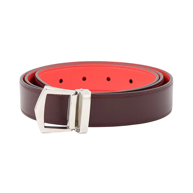 Patek Philippe Reversible Belt Orange /Bordeaux Leather in Burgundy Leather from GALLERY RARE