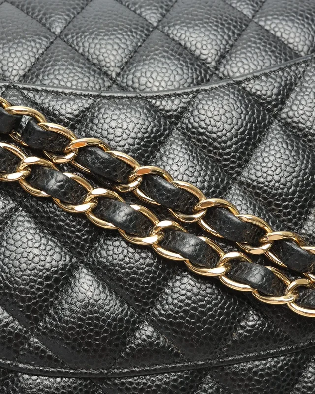 Chanel Classic Caviar Medium Double Flap Bag in Caviar leather from A Retro Tale, photo 8 of 14