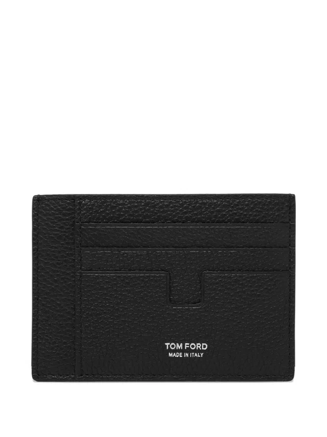 Tom Ford Hammered Calfskin Card Case — Black Wallets & Cardholders in Black Calfskin from HEWI