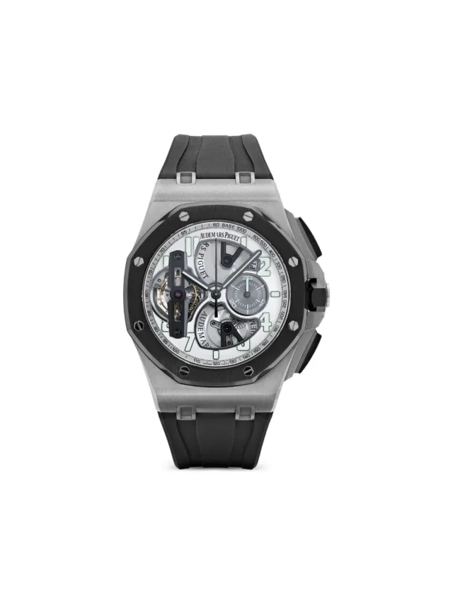 Audemars Piguet pre-owned 2015 Royal Oak Offshore 44mm - unisex - Rubber/Titanium - One Size - Silver in silver|gray from Farfetch