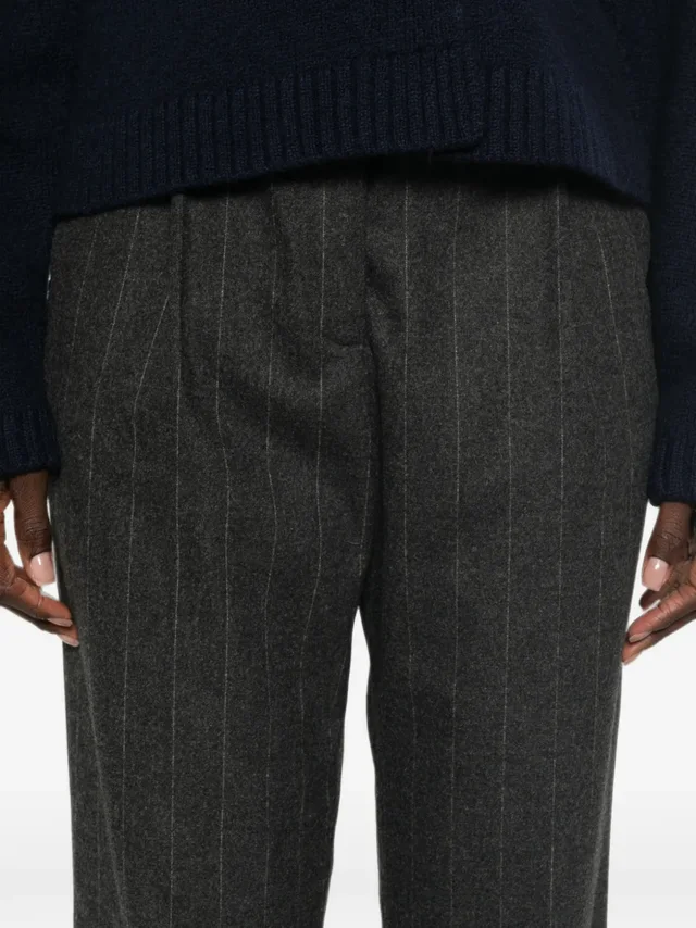 Herno pinstripe-pattern pleated tailored trousers, photo 4 of 5 from SENSER