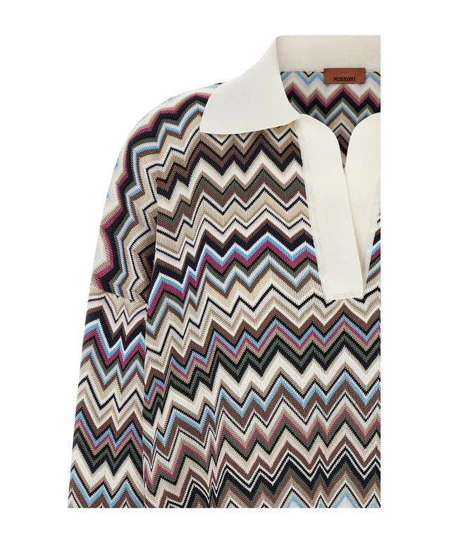 Missoni Oversized Zig Zag Polo Shirt, photo 2 of 6 from SENSER