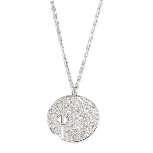 Cartier Diamond & Black Ceramic Love Pendant (white Gold) 18k in Black Ceramic from HEWI