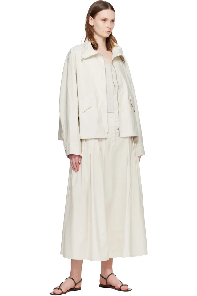 Studio Nicholson Off-White Agat Maxi Skirt, photo 4 of 4 from SSENSE