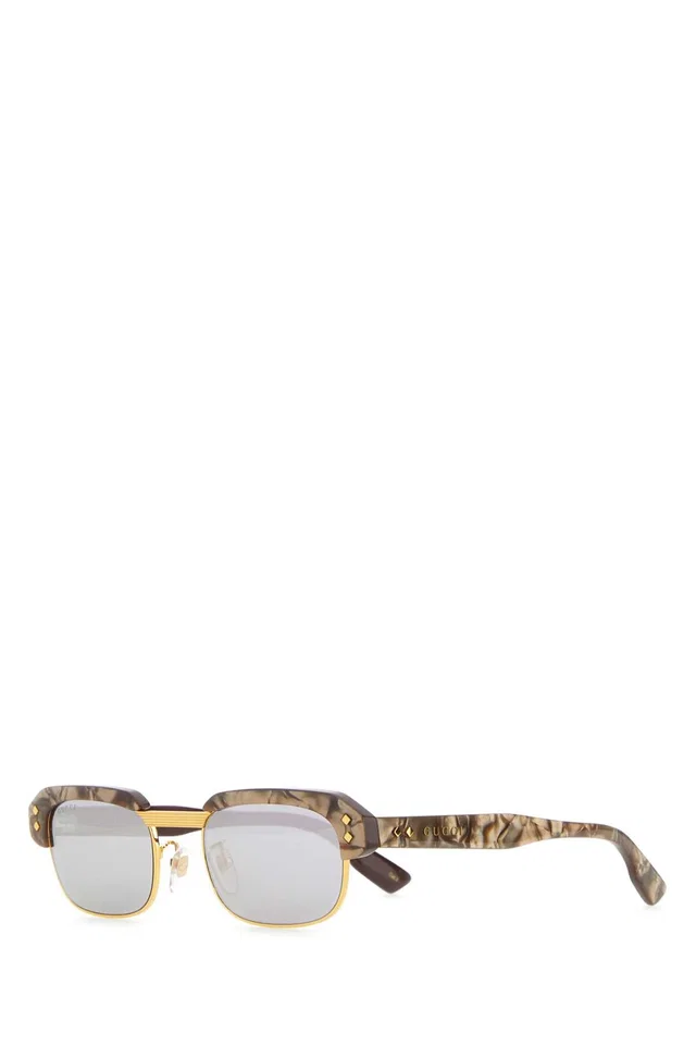Gucci Printed Acetate And Metal Sunglasses — Brown Exterior in Brown from HEWI