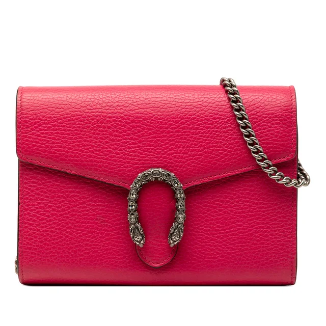 Pink Gucci Calfskin Dionysus Wallet on Chain Crossbody Bag in Pink Calfskin from Designer Revival, photo 1 of 1