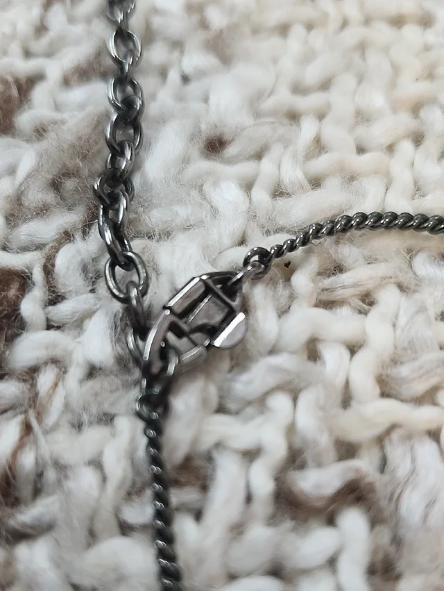 Givenchy Blue Crystal Statement Necklace In Gunmetal Tone Excellent Condition in silver|blue|gray from Poshmark, photo 5 of 8