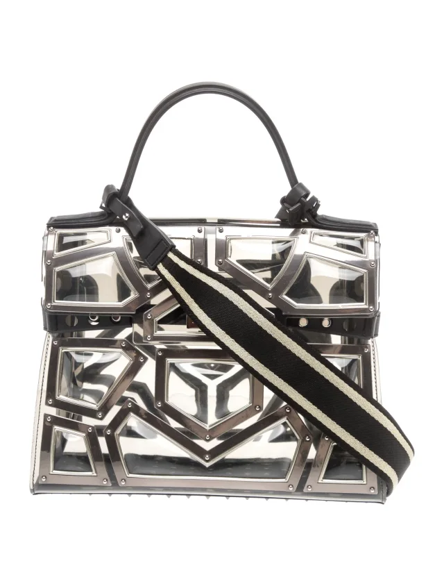 Delvaux PVC Tempête Le Gladiator w/ Strap GM in black Leather from The RealReal