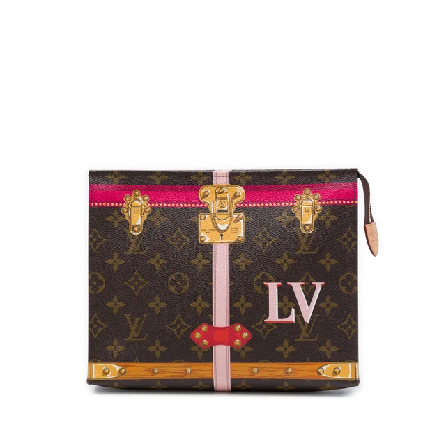 Brown Louis Vuitton Monogram Summer Trunks Toiletry Pouch 26 Clutch Bag in Brown Coated canvas from Designer Revival, photo 1 of 1