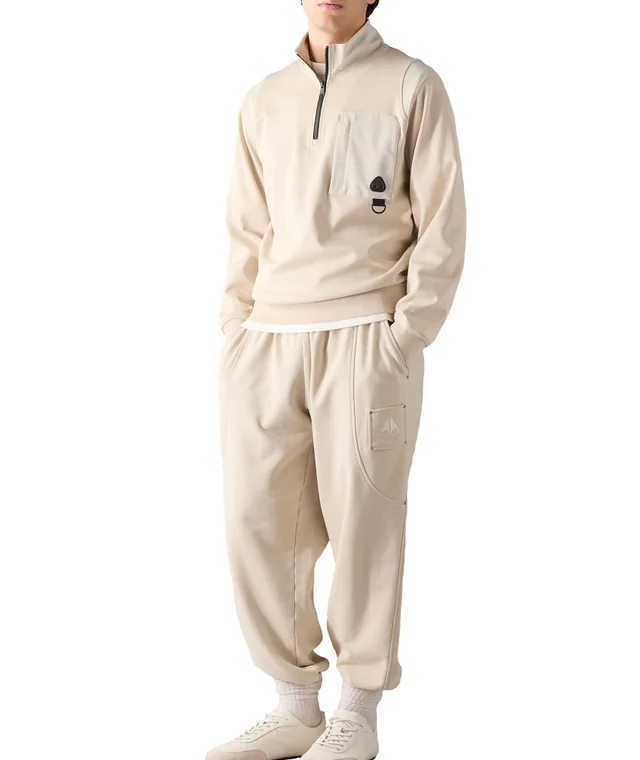 Moose Knuckles Downtown Cotton Joggers in Beige/Neutral Cotton & Cotton Blends, photo 7 of 8 from Harry Rosen