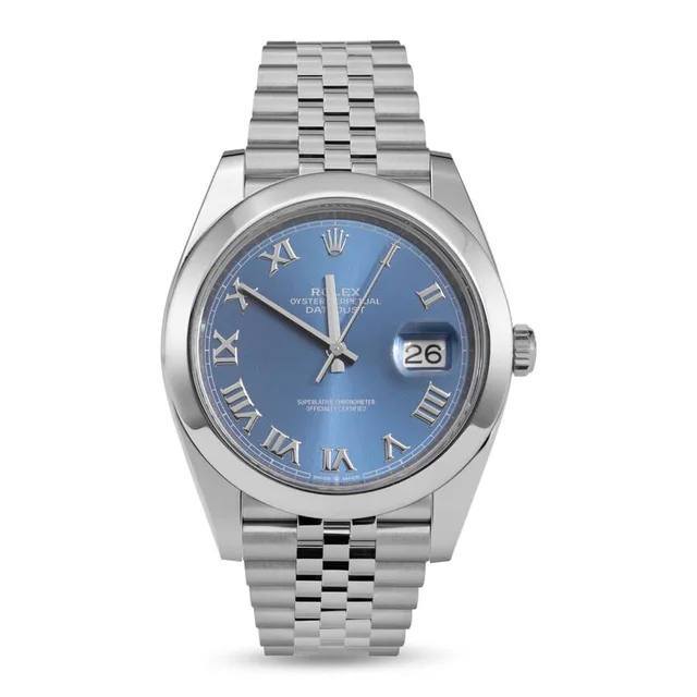 Rolex Datejust Automatic Chronometer Blue Dial Mens Watch 126334 BLRJ in silver|blue|gray from Jomashop.com