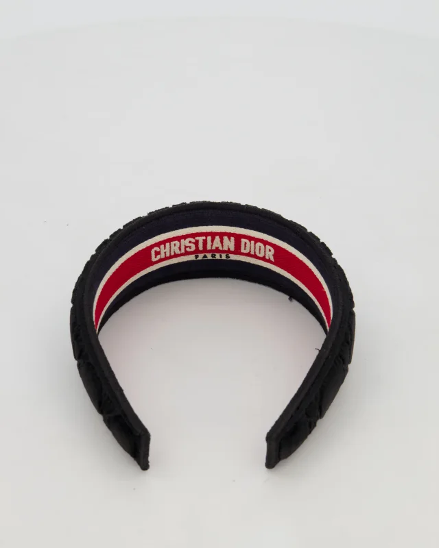 Dior Black Velvet Cannage Headband Size O/S in Black Velvet from Sellier, photo 3 of 9