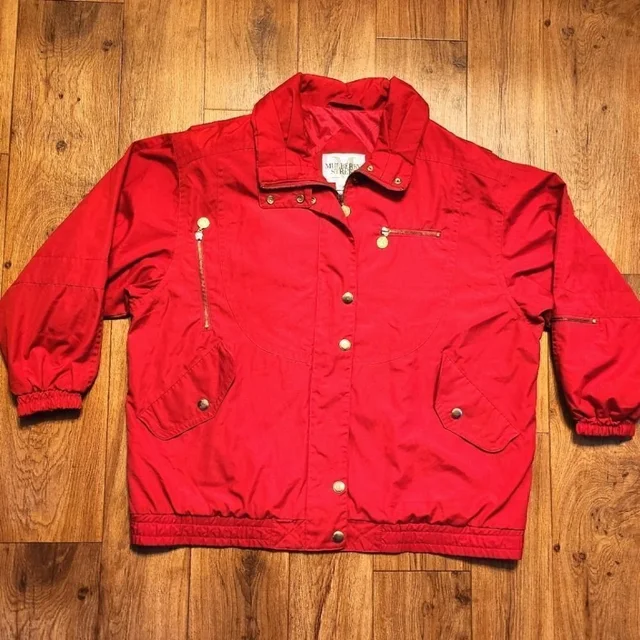 Mulberry Vintage Street Rugby Full Zip Jacket Red Size Xl in red from Poshmark