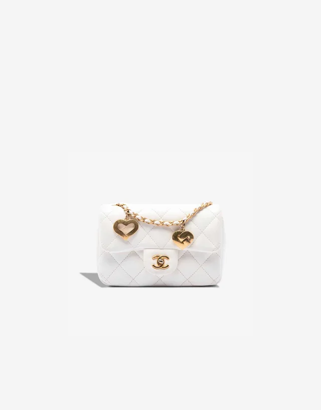Chanel Timeless Mini Square Lamb White from SACLÀB