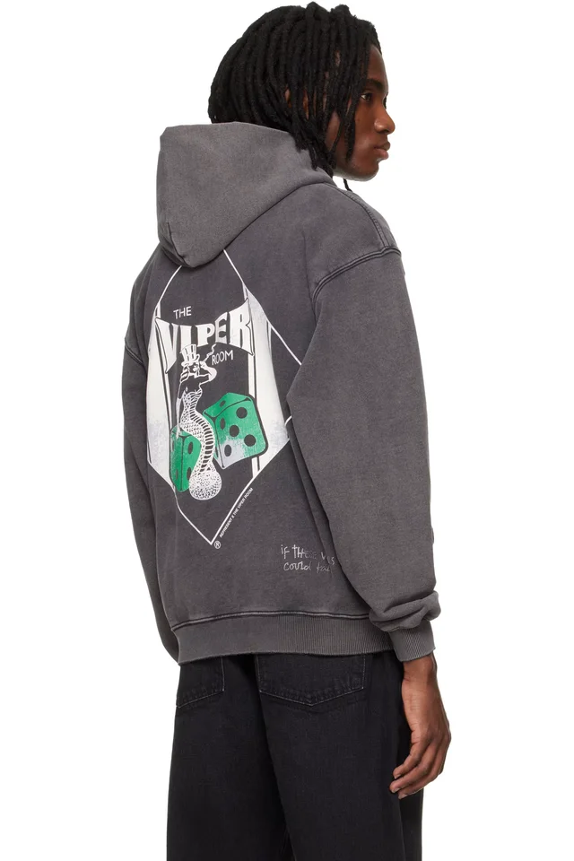 Represent Gray The Viper Room Edition Dice Hoodie, photo 3 of 4 from SSENSE
