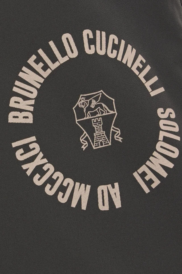 Brunello Cucinelli Logo-Print Bootcut Ski Pants in Anthracite, photo 4 of 4 from THE OUTNET