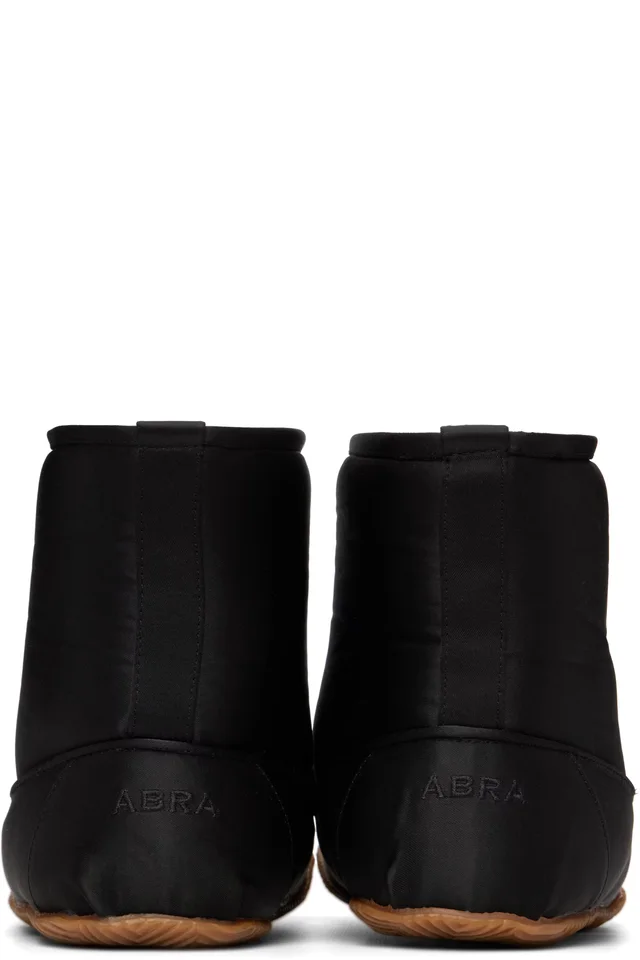 ABRA Black Satin Baby Boots, photo 2 of 5 from SSENSE