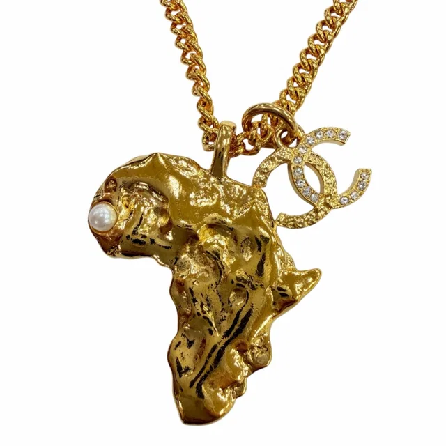 Chanel CC Logo Eco Pearl Rhinestone African Continent Motif Metiers D'art Dakar from The Reluxe