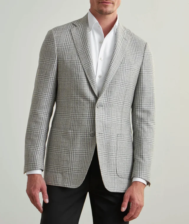 Samuelsohn Cosmo Glen Check Sport Jacket in Grey Wool & Wool Blends, photo 2 of 5 from Harry Rosen