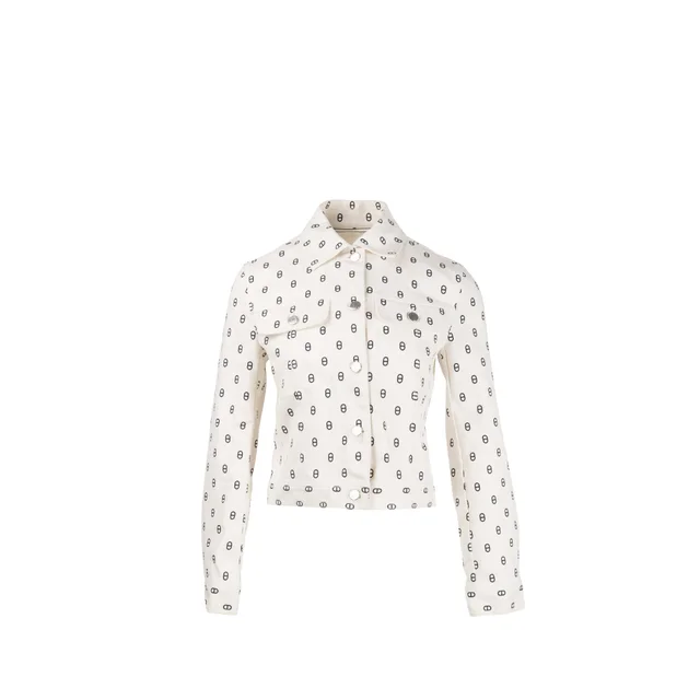 Hermès Size 38 Chaine D’Ancre Denim Jacket Cotton/Elastane White/Black SHW in Black Denim from EMIER