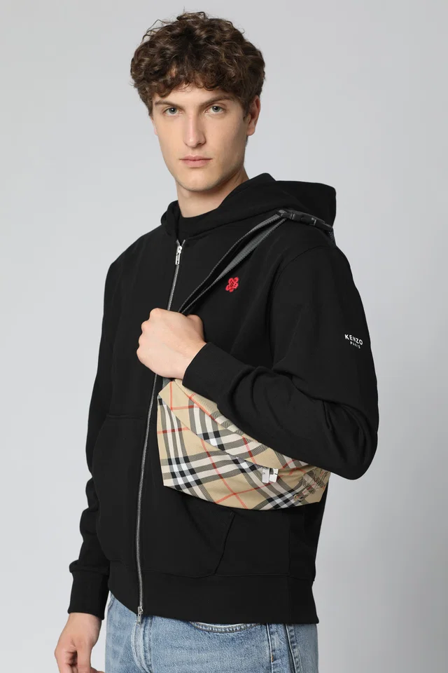 Burberry Technical Fabric Belt Bag — Black Polyurethane in Black Nylon from HEWI