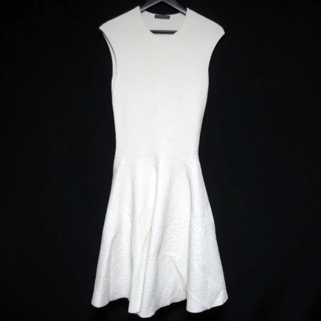 Alexander McQueen Flower Embossed Long Dress from LuxUness