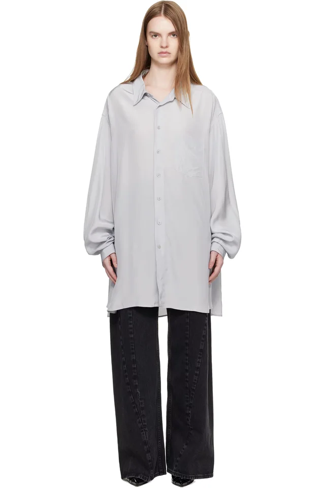 Gray Long-Sleeved Shirt
