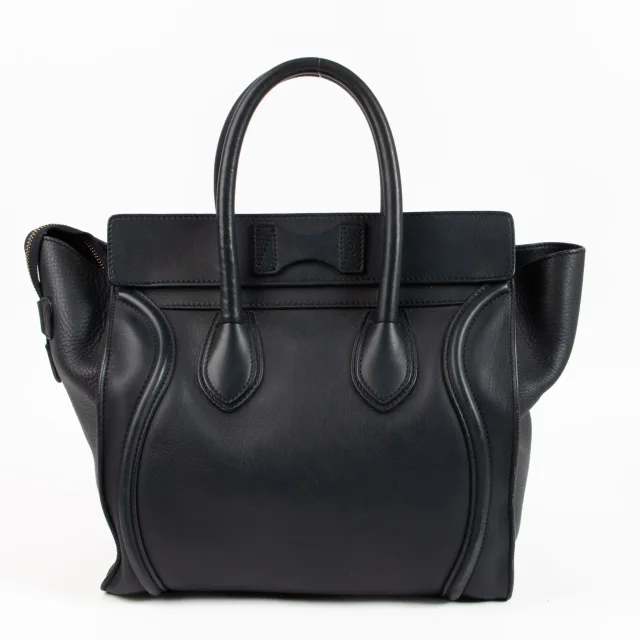 Celine Blue Leather Luggage Mini Tote Bag in Blue Leather from Labellov, photo 4 of 8