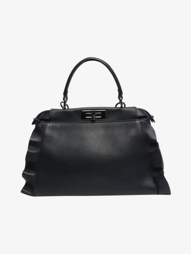 Fendi Navy Peekaboo leather 2way bag in Navy Leather from Sign of the Times