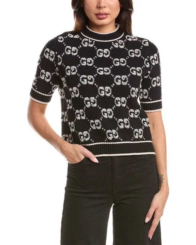 Gucci Wool Boucle Jacquard Sweater, image 1 of 1 from Rue La La