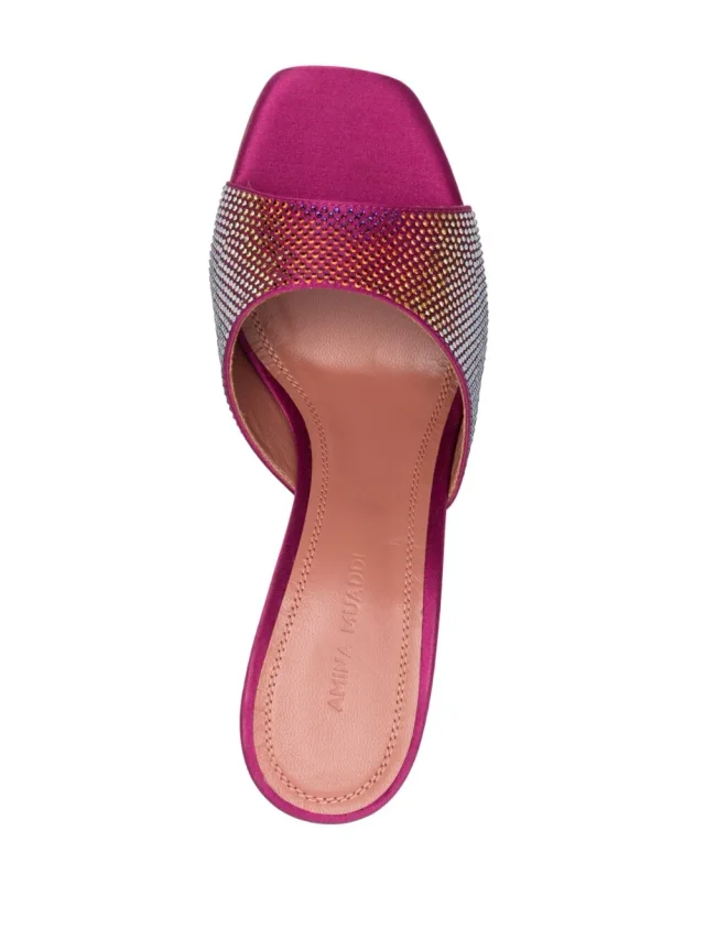 Amina Muaddi Lupita Crystal Wedge Sandals, photo 4 of 4 from Balardi