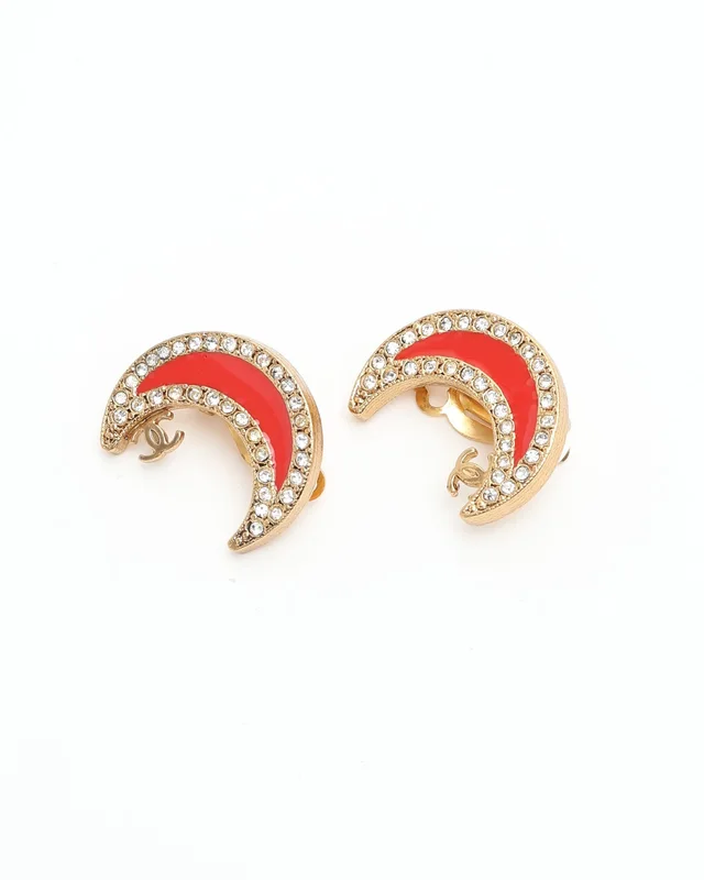 Chanel Coco Mark Rhinestone Clip-on Earrings from A Retro Tale, photo 2 of 3