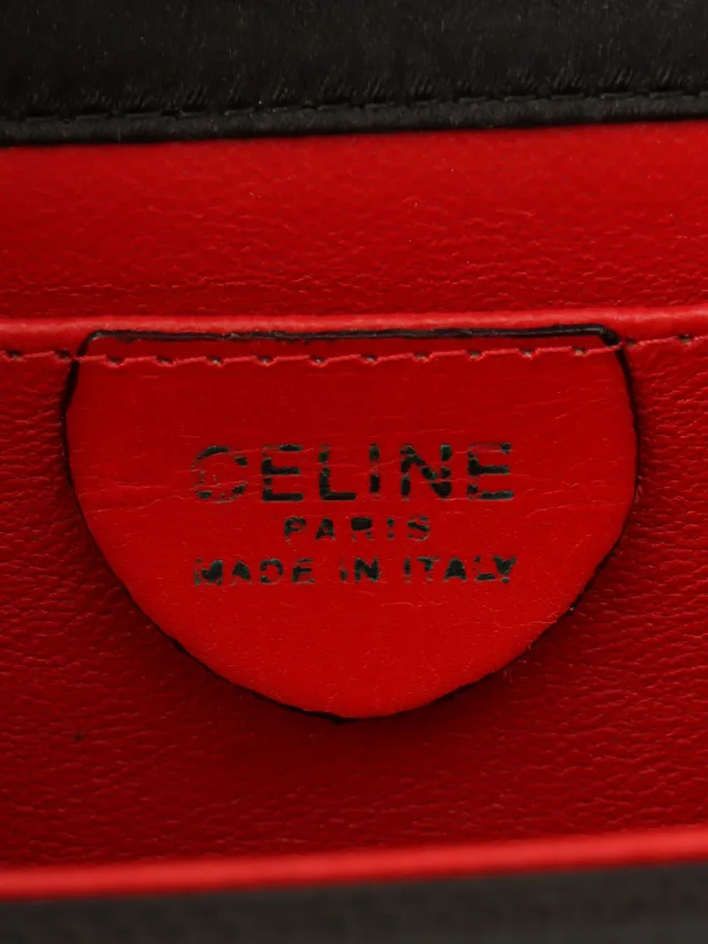 Celine Rhinestone double-circle logo mini shoulder bag Black from VINTAGE QOO TOKYO, photo 6 of 14