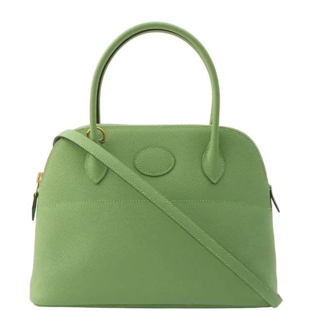 Hermès 2020 Bolide 27 Vert Criquet in Green Epsom leather from VINTAGE QOO TOKYO, photo 2 of 12