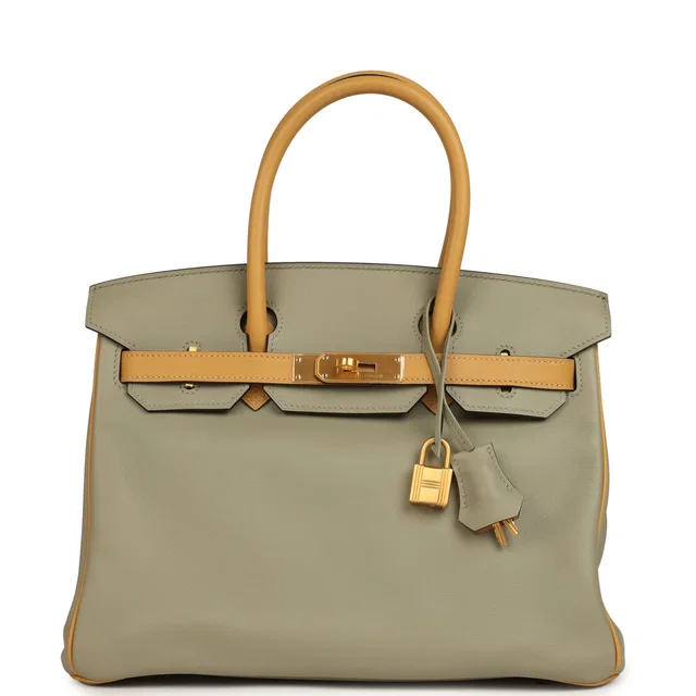 Hermès Special Order (HSS) Birkin 30 Gris Tourterelle, Paille Swift Brushed Gold Hardware in Grey Swift leather from Madison Avenue Couture